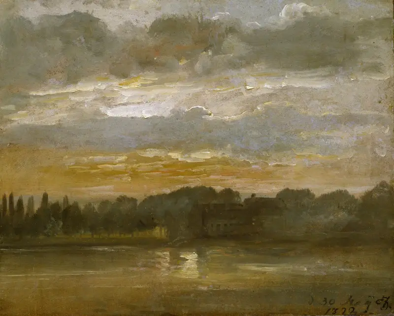 Łaba wieczorem, 1822, Johan Christian Dahl