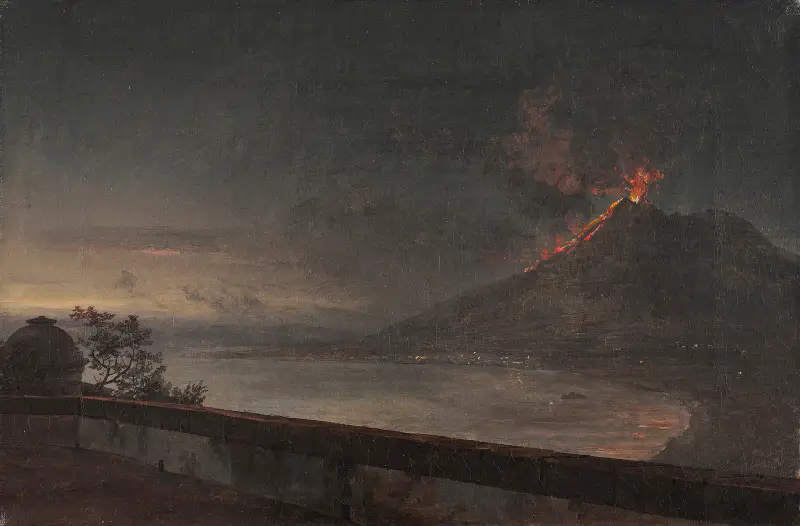 Blick auf den Vesuv von Quisisana von Johan Christian Dahl