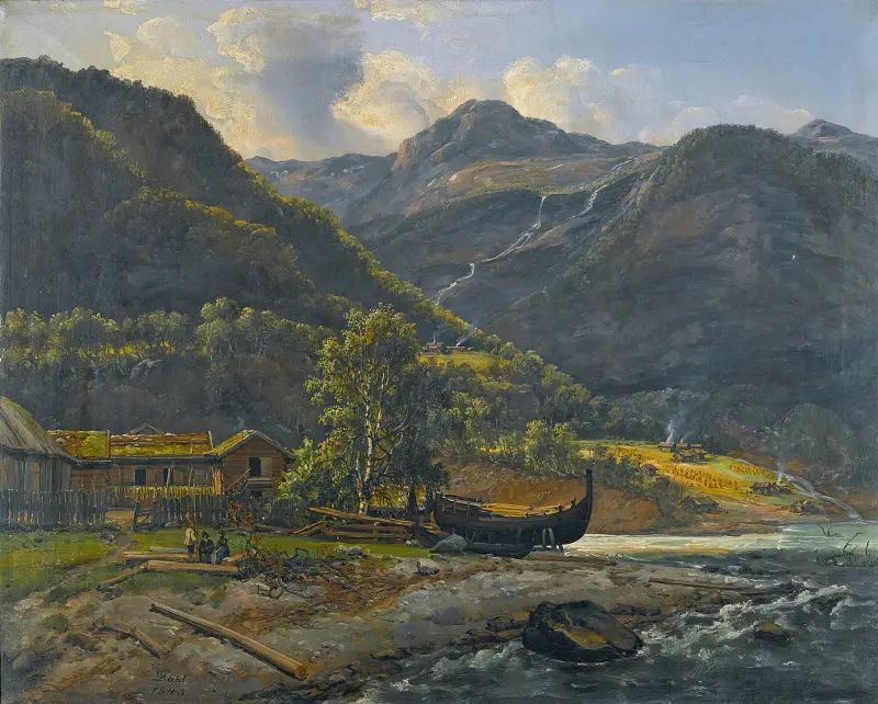 Utsikt mot Skjolden i Lyster av Johan Christian Dahl