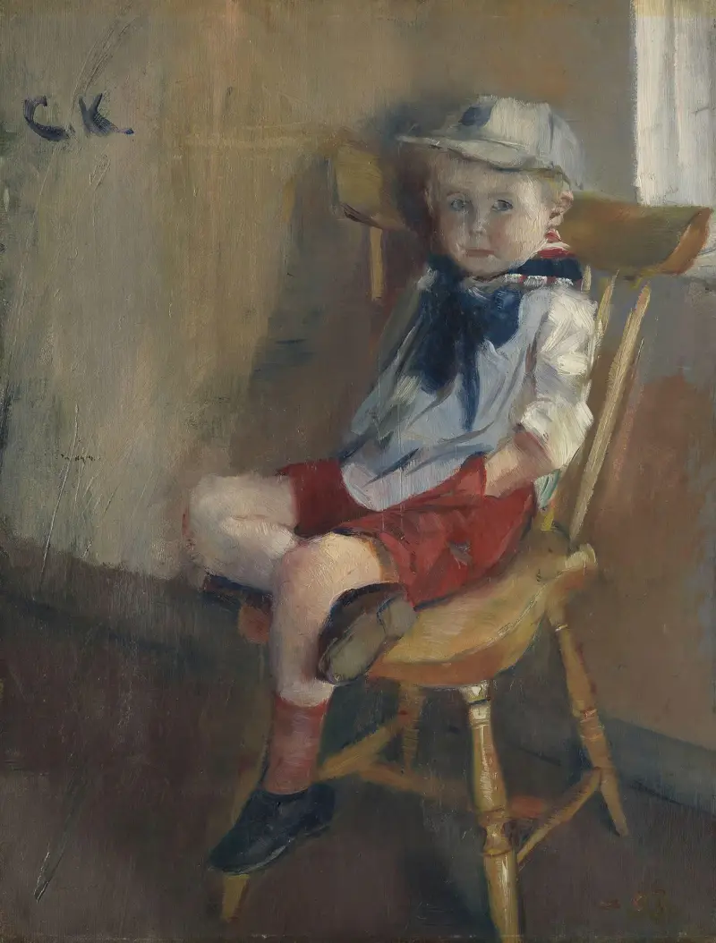 En liten pojke på en stol av Christian Krohg