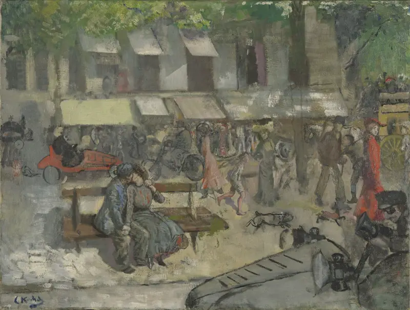 Scen från en gata i Paris av Christian Krohg