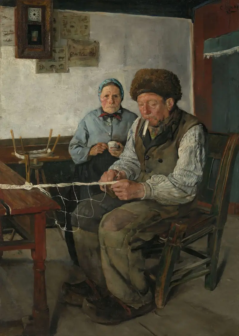 The Net Mender av Christian Krohg