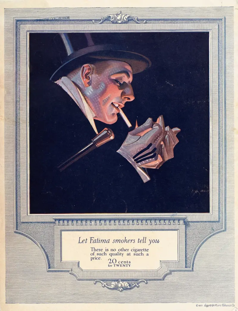 Fatima Cigarette von Joseph Christian Leyendecker