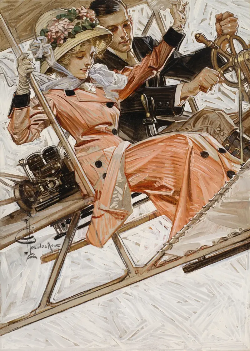 Pierwszy lot samolotem, Joseph Christian Leyendecker