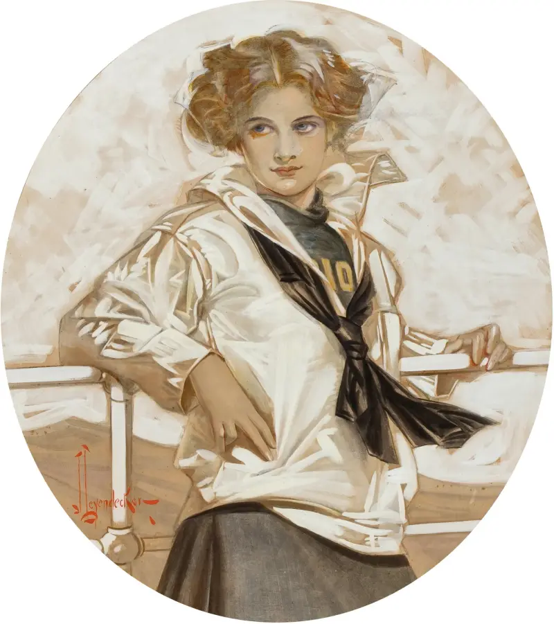 Lucky Bag Girl av Joseph Christian Leyendecker