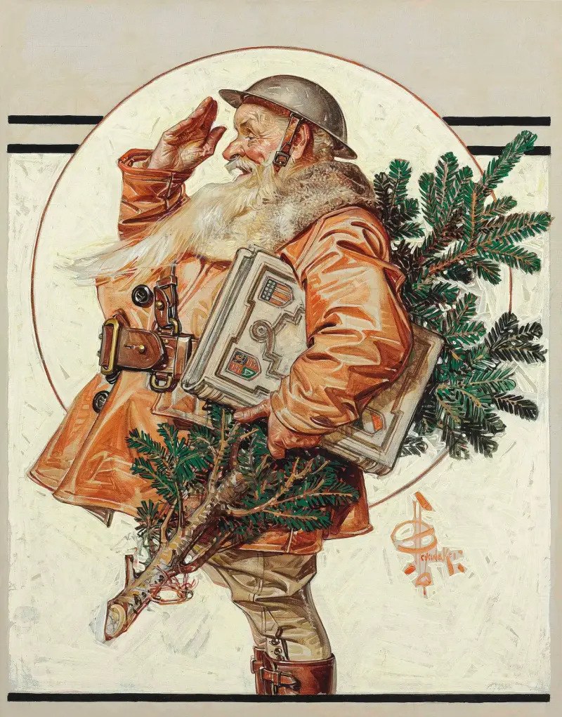Weihnachtsmann im Ersten Weltkrieg von Joseph Christian Leyendecker