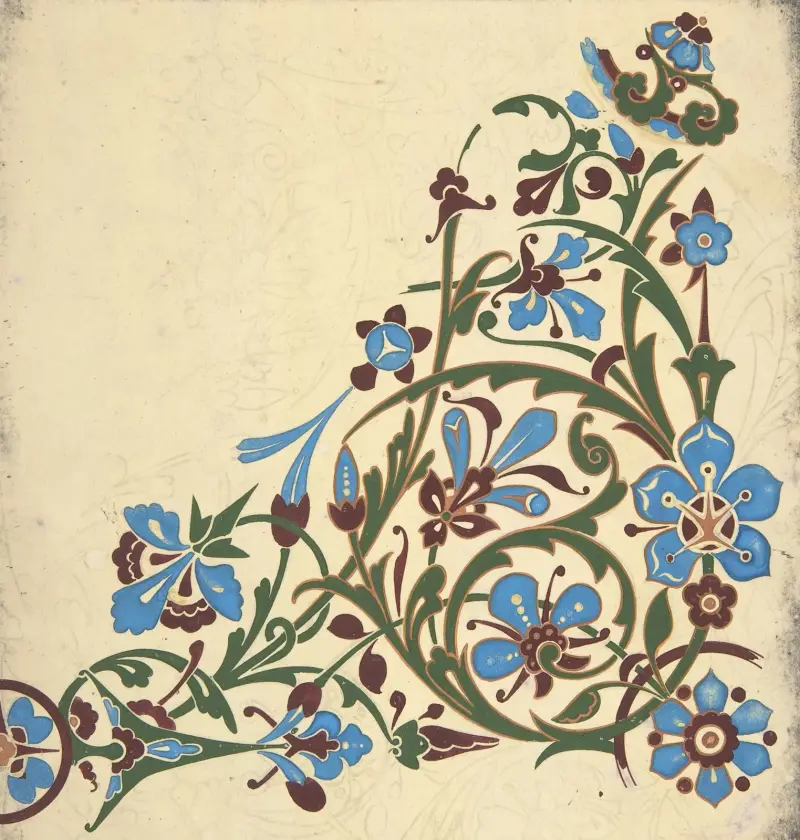 Design for a Floral Pattern av Christopher Dresser