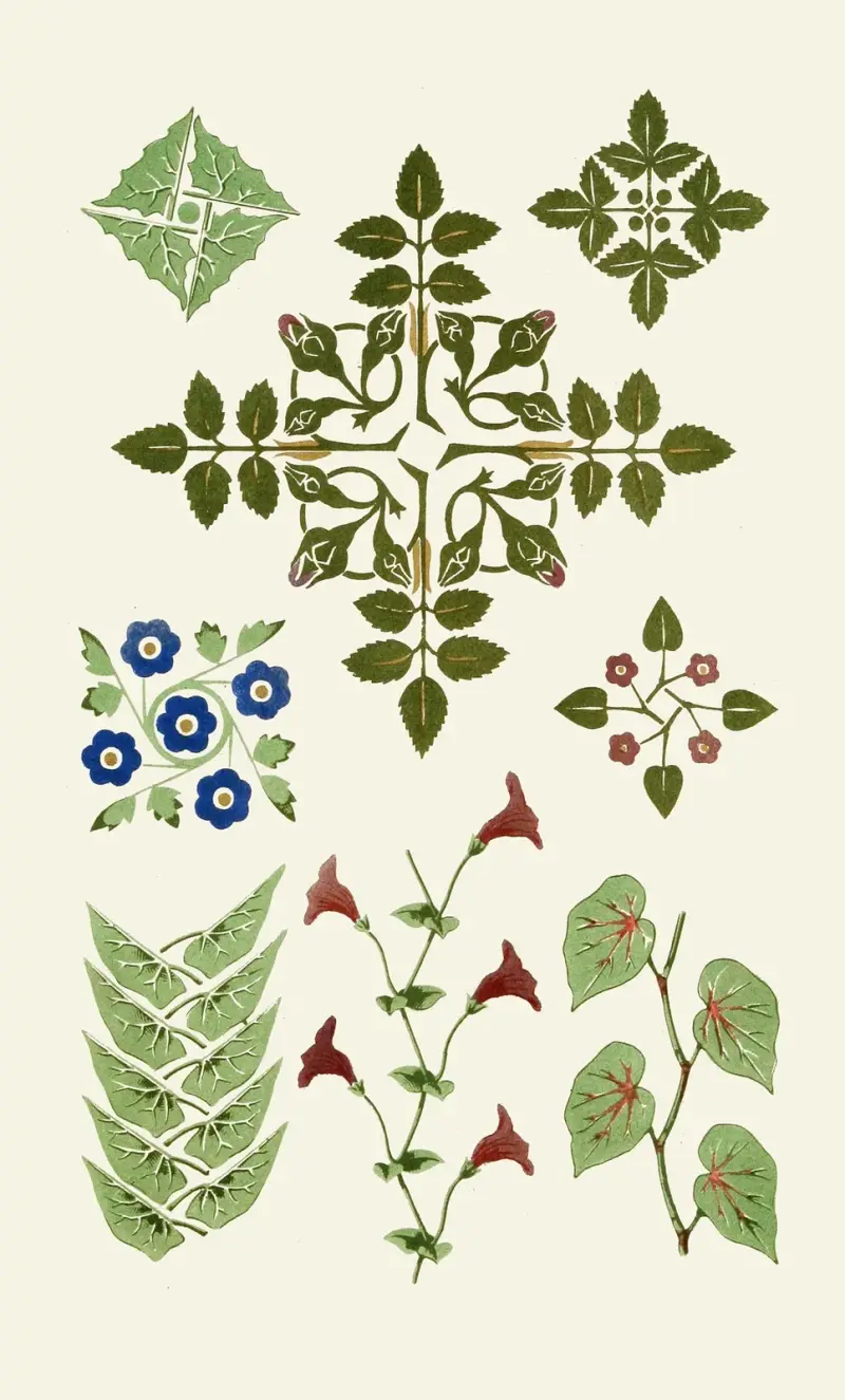 Dekorativ designkonst, plansch 5 av Christopher Dresser