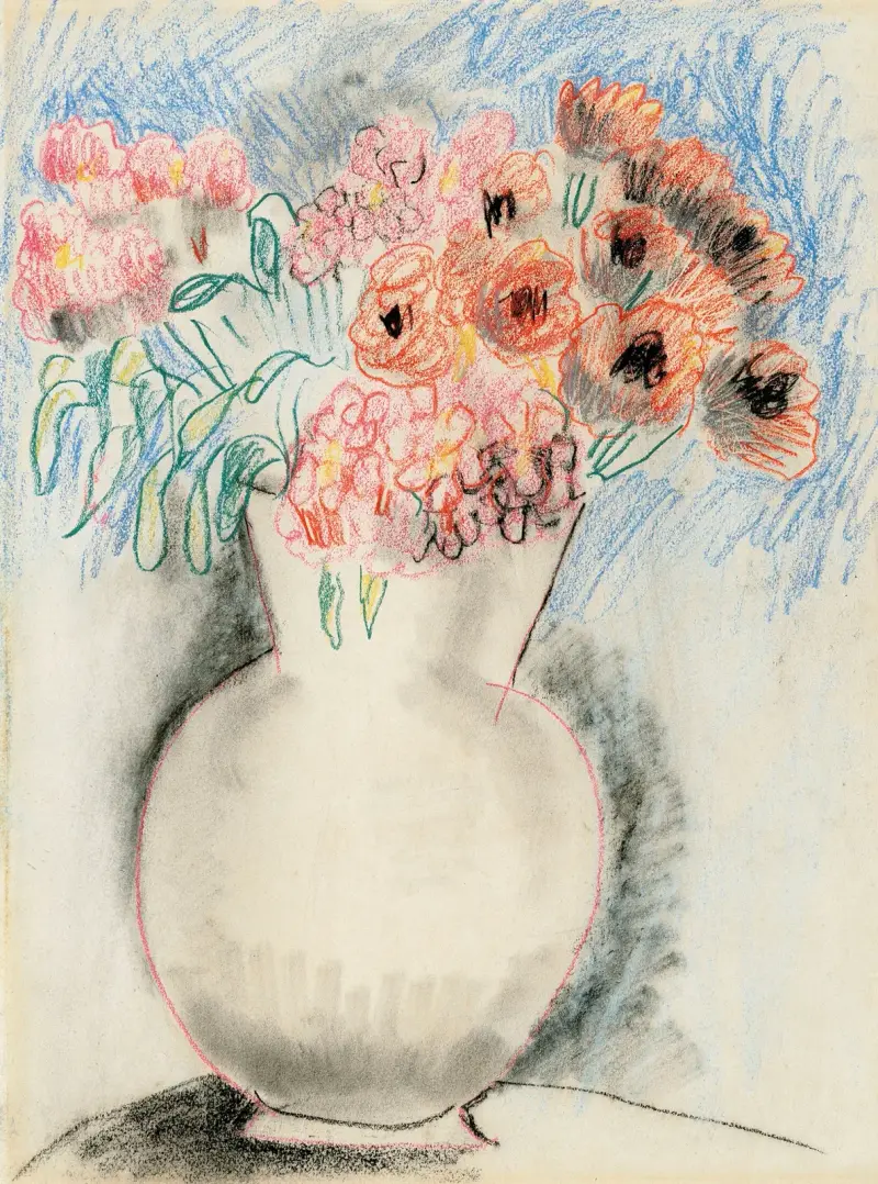 Pink Flowers in a Vase, Christopher Wood