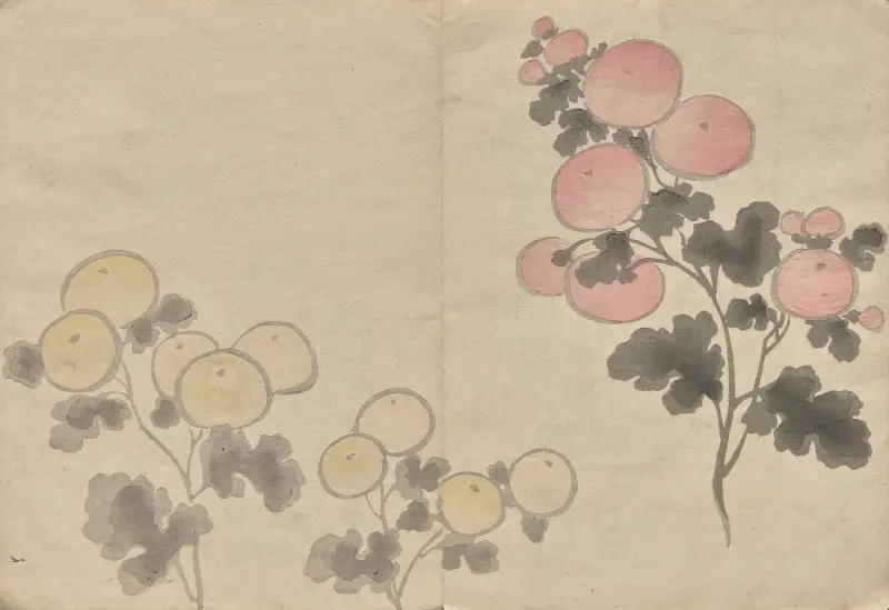 Kōrin-bildboken, plansch 8 av Hōchū Nakamura