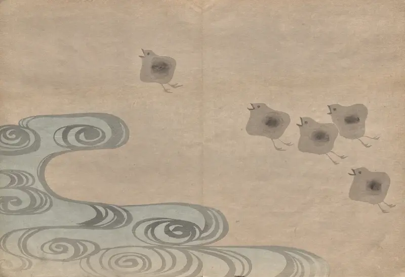 Kōrin-bildboken, plansch 11 av Hōchū Nakamura