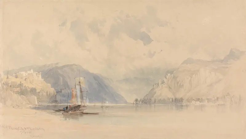Die Burgen Rheinfels und Thurnberg am Rhein von Clarkson Stanfield