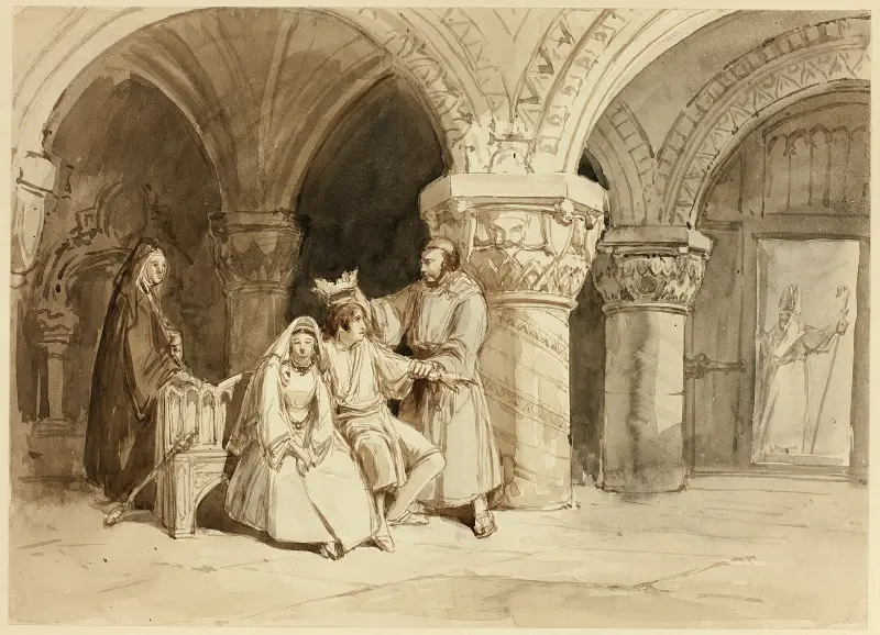 Edwy and Elgiva av Clarkson Stanfield