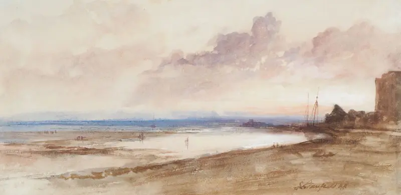 On The Shore, Sunset av Clarkson Stanfield