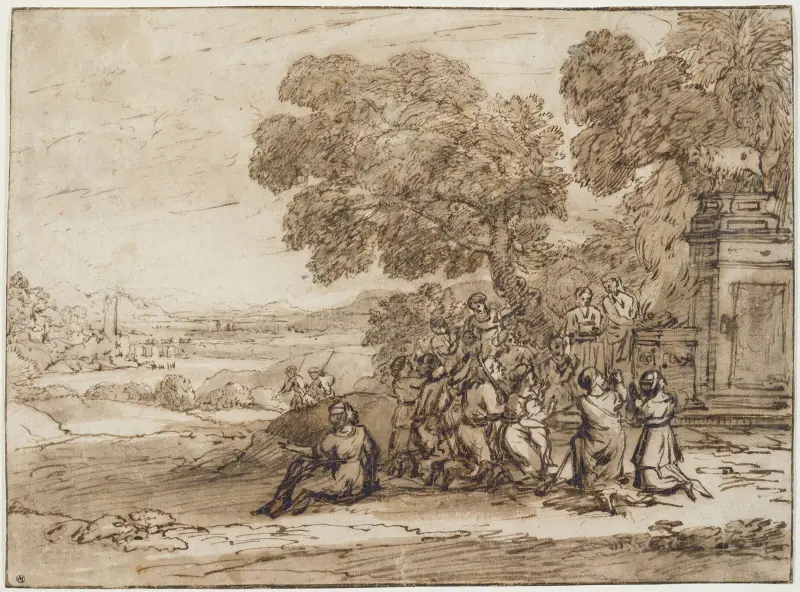 Tillbedjan av guldkalven, 1653 – nr 2 av Claude Lorrain