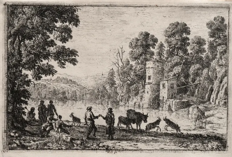 The Dance by the River av Claude Lorrain