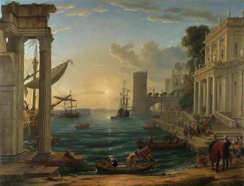 Die Einschiffung der Königin von Saba von Claude Lorrain