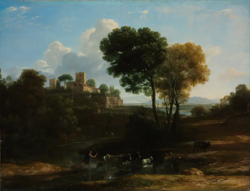 Villa i den romerska campagnan av Claude Lorrain
