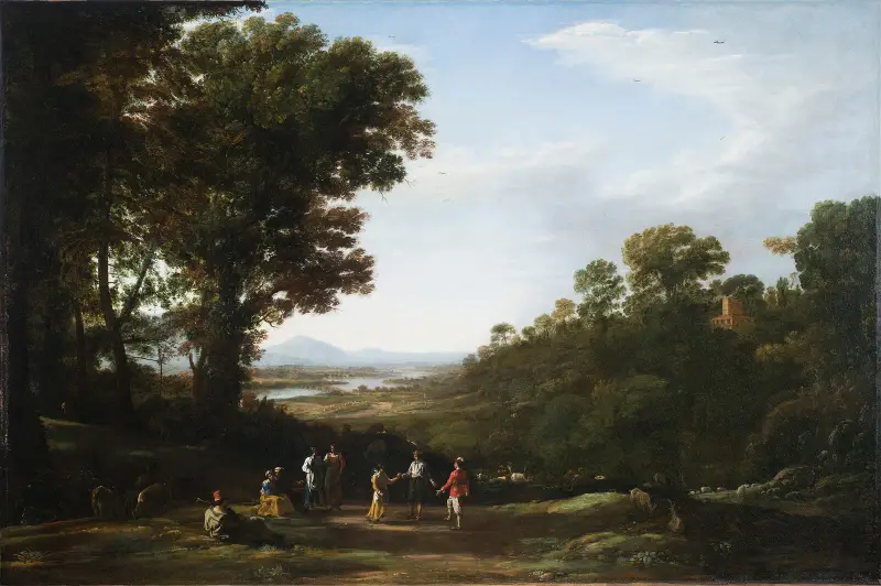 Villagers Dancing av Claude Lorrain