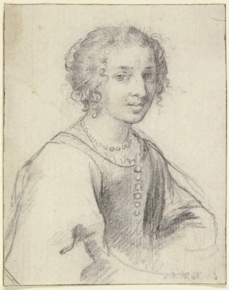 Porträtt av Maddalena Corvina av Claude Mellan