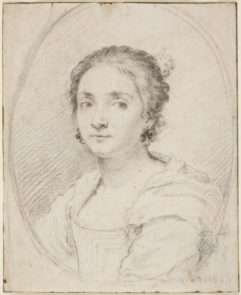 Porträtt av Virginia de Vezzo da Velletri av Claude Mellan
