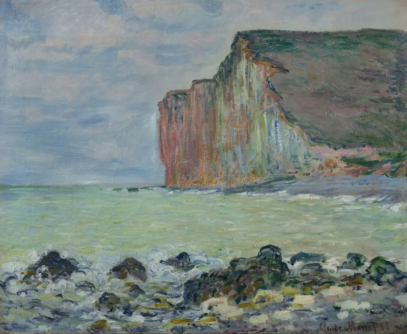 Falaise des Petites-Dalles av Claude Monet