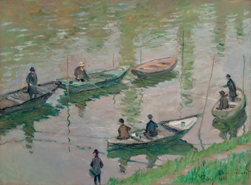 Fiskare på Seine nära Poissy av Claude Monet