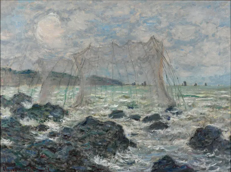 Fischernetze bei Pourville von Claude Monet