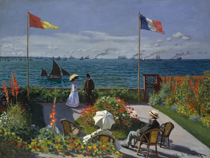 Garden at Sainte-Adresse av Claude Monet