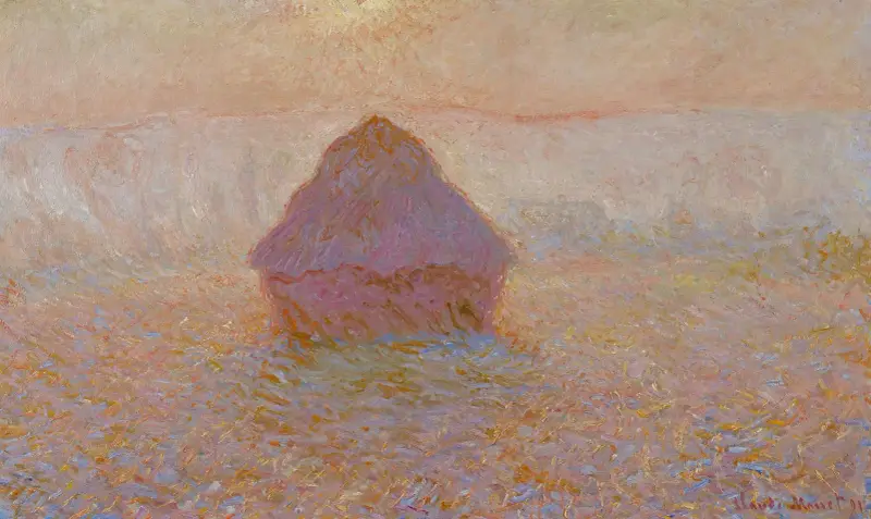 Getreideschober – Sonne im Nebel von Claude Monet