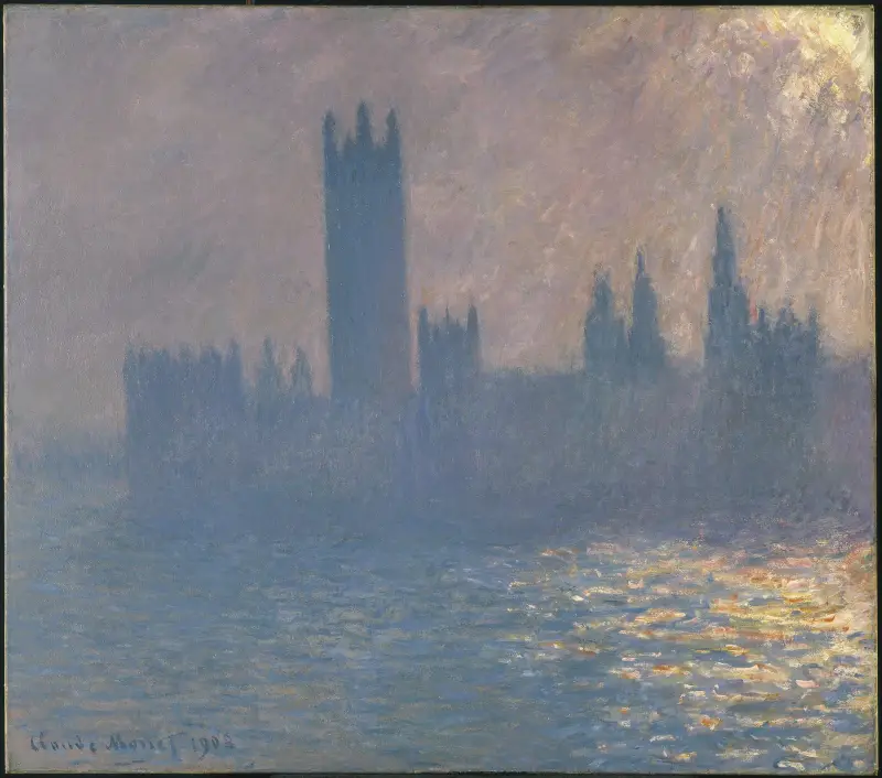 Das Parlament, Sonnenlichteffekt von Claude Monet