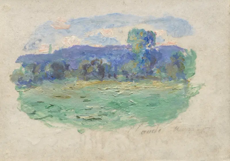 Seine vid Port-Villez av Claude Monet