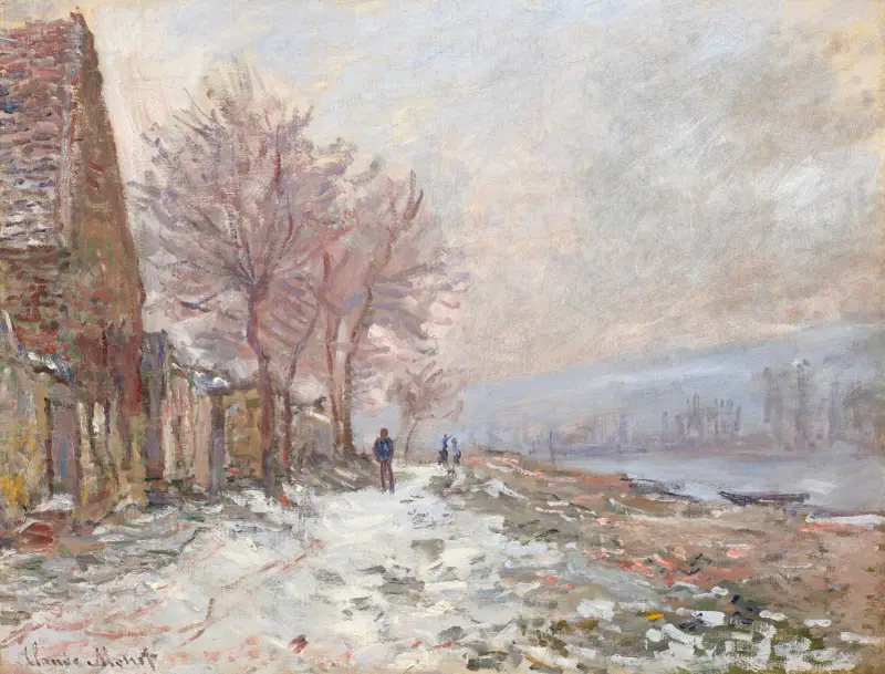Lavacourt, zima, Claude Monet