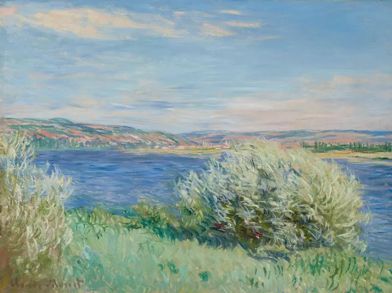 Seines stränder nära Vétheuil av Claude Monet