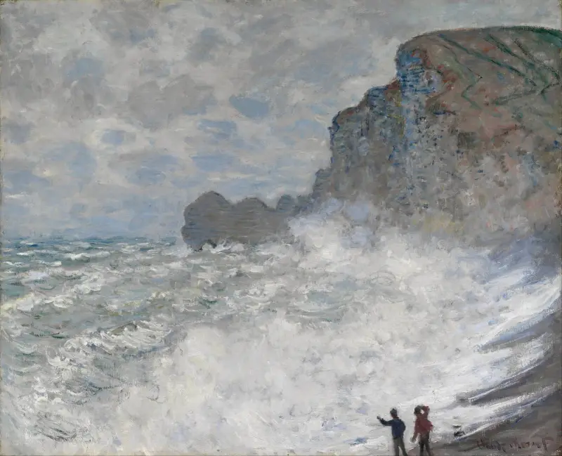 Rough weather at Étretat av Claude Monet