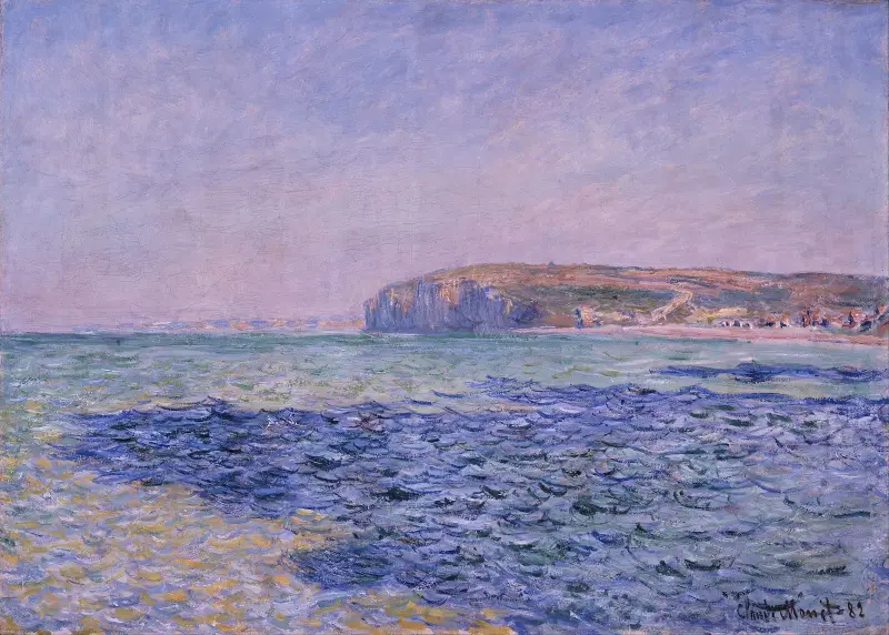Skuggor på havet. Klipporna vid Pourville av Claude Monet
