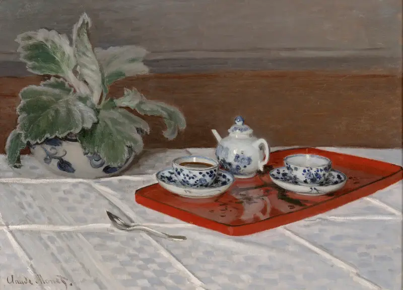 Stilleben mit Teeservice von Claude Monet