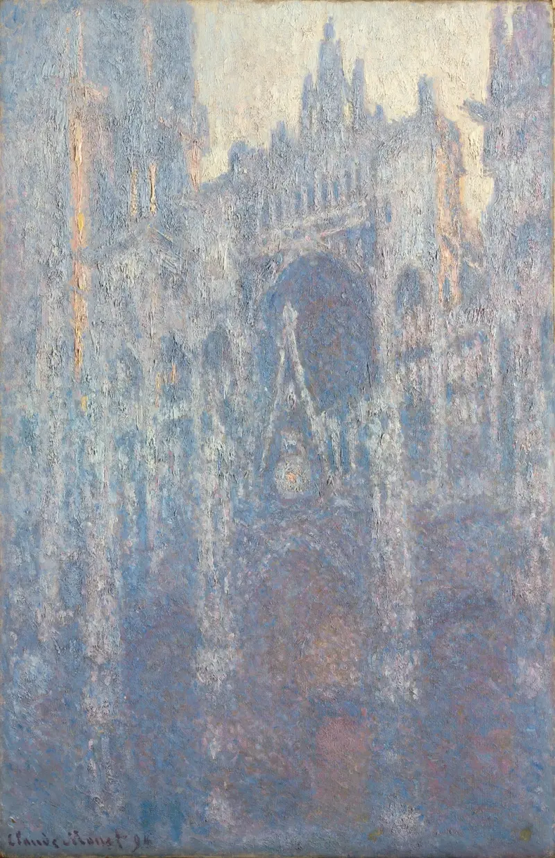 The Portal of Rouen Cathedral in Morning Light av Claude Monet