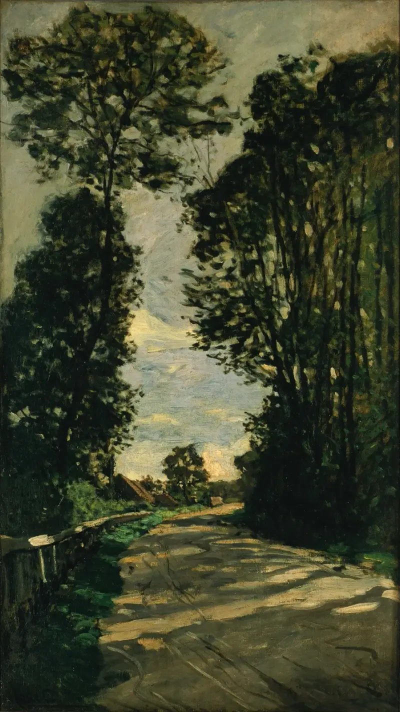 Spaziergang (Weg bei der Farm Saint-Siméon) von Claude Monet
