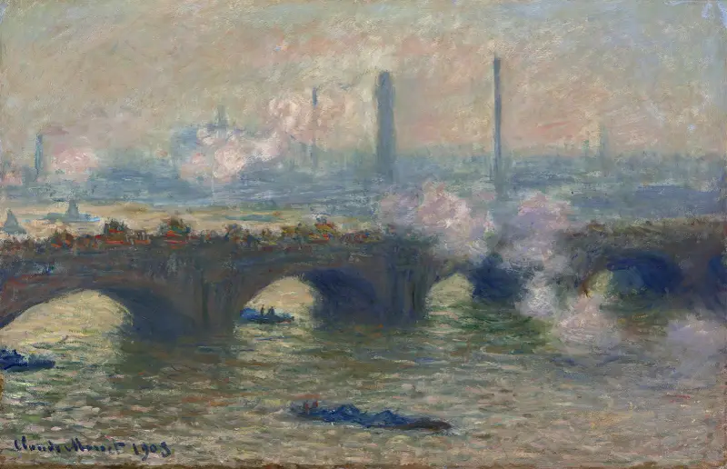 Waterloo Bridge,Gray Day av Claude Monet
