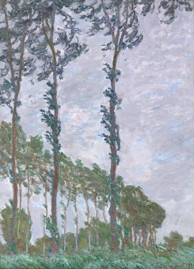 Vindeffekt, ur Poppelserien av Claude Monet