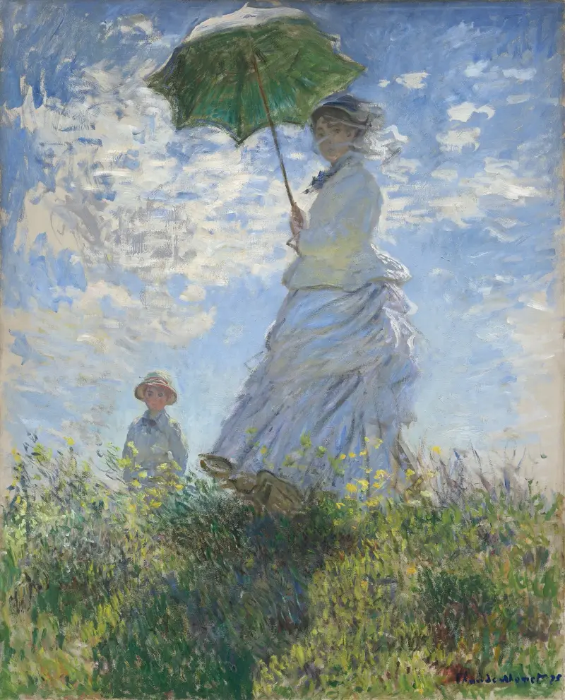 Žena s parasolem – paní Monetová a její syn, Claude Monet