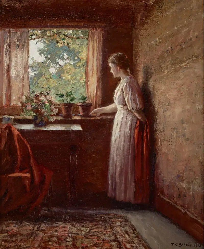 Dívka u okna, Theodore Clement Steele