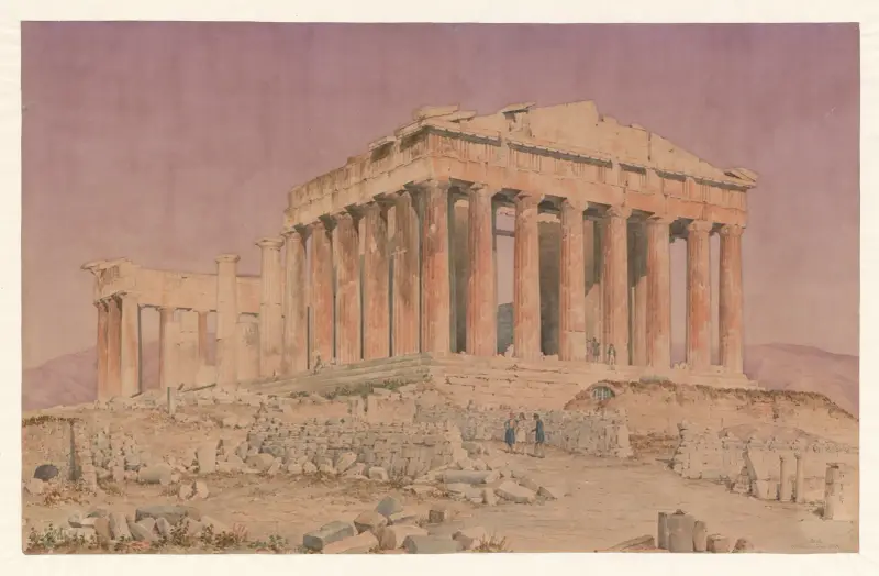 Grekland, Aten – Parthenon sett från nordväst av Harald Conrad Stilling