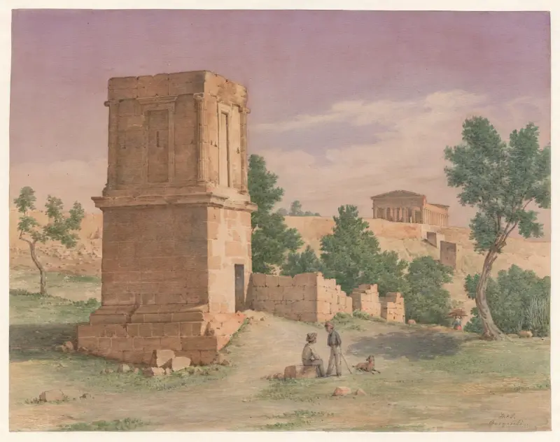 Italien, Agrigento – Vulcanustemplet, 1852 – nr 1 av Harald Conrad Stilling