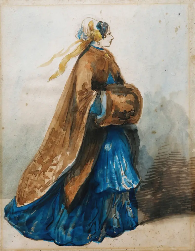 Eine elegante Dame von Constantin Guys