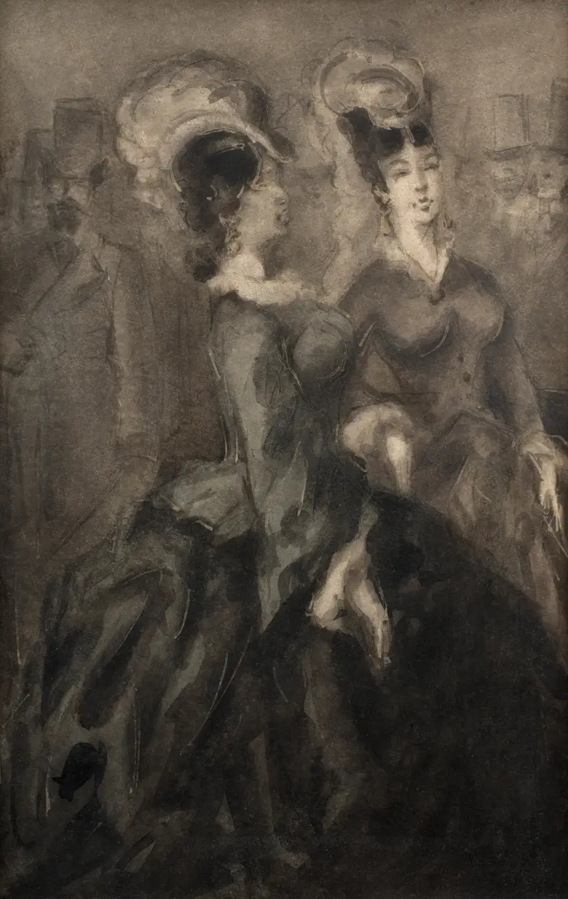 Der Spaziergang der Löwin von Constantin Guys