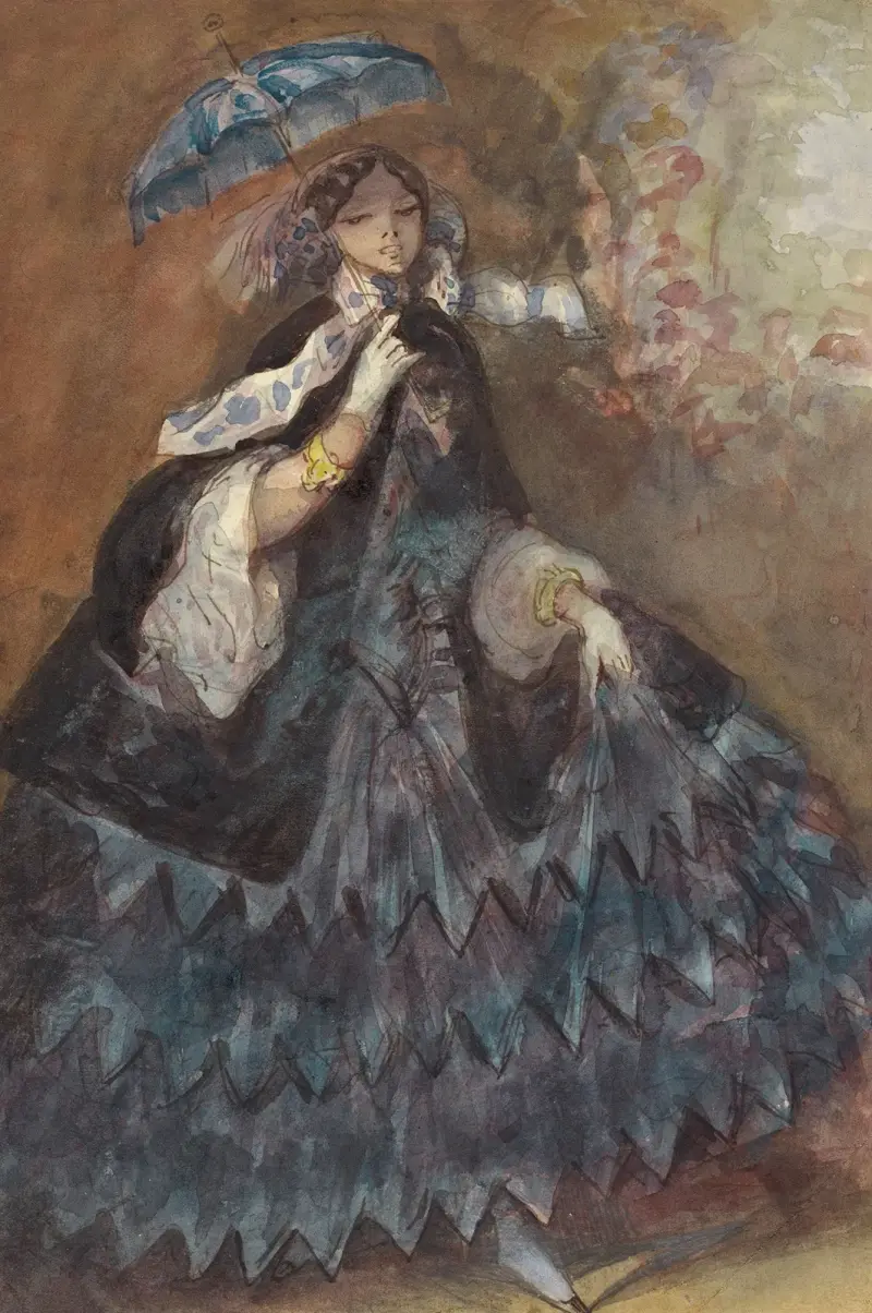 Woman with a Parasol av Constantin Guys