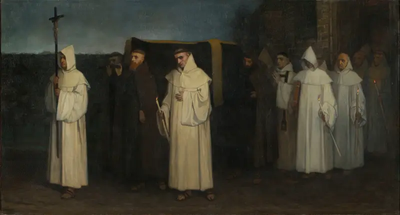 Pogrzeb trapisty, Constantin Meunier