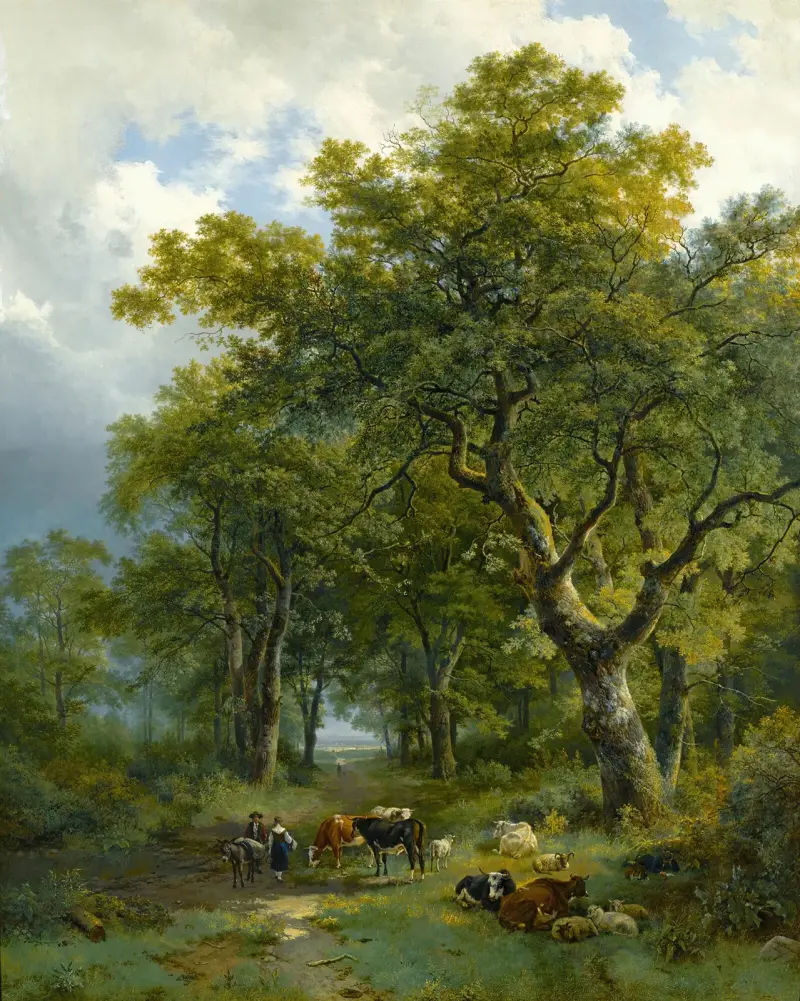 Zalesněná stezka, Barend Cornelis Koekkoek